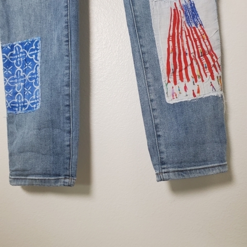 Apny Women's American Flag Patchwork Girlfriend J… - image 7